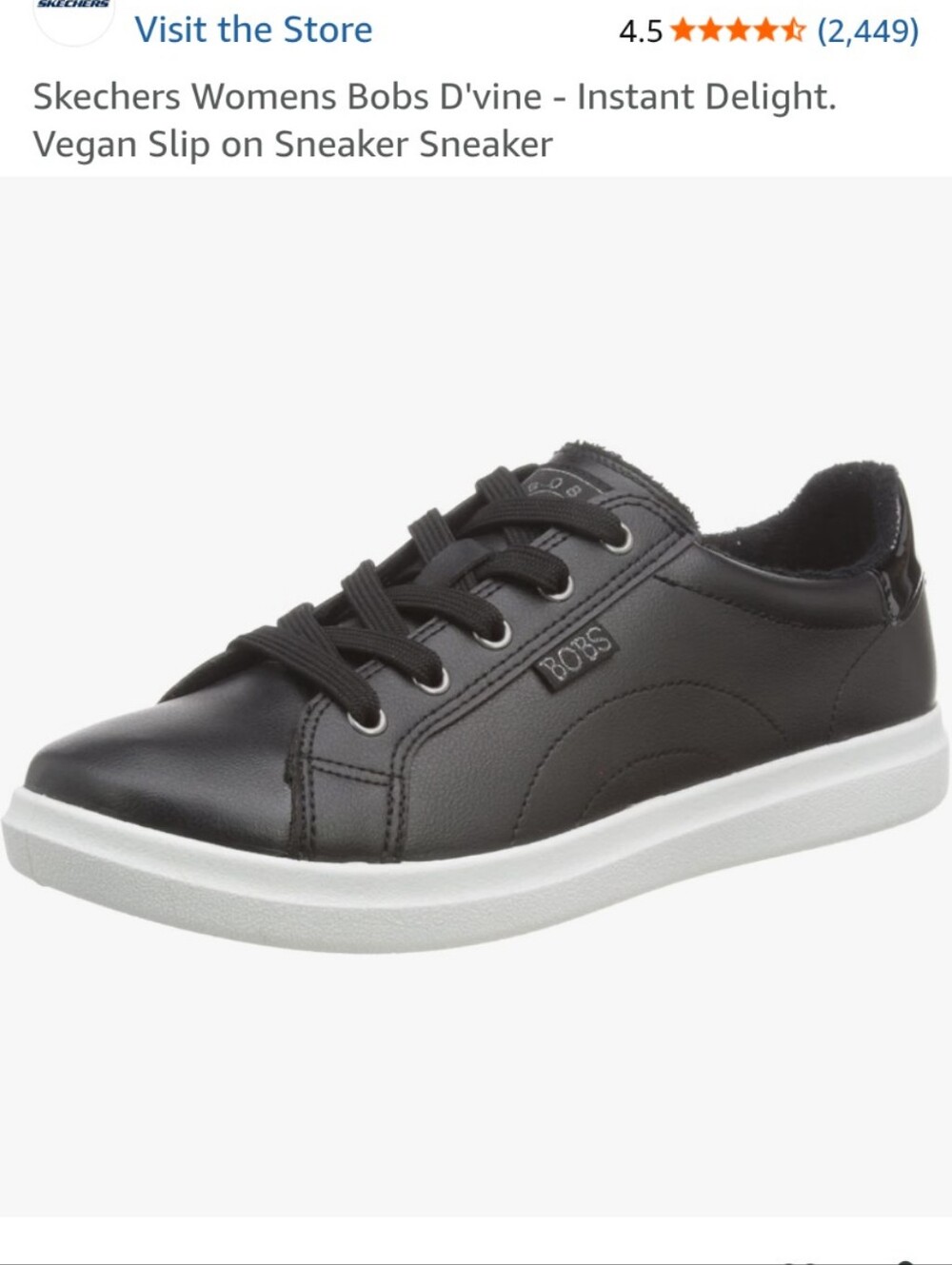 Skechers Bob Divine Slip-On Sneakers - Black